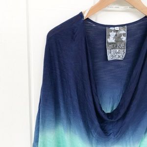 Young Fabulous & Broke ombré top blue